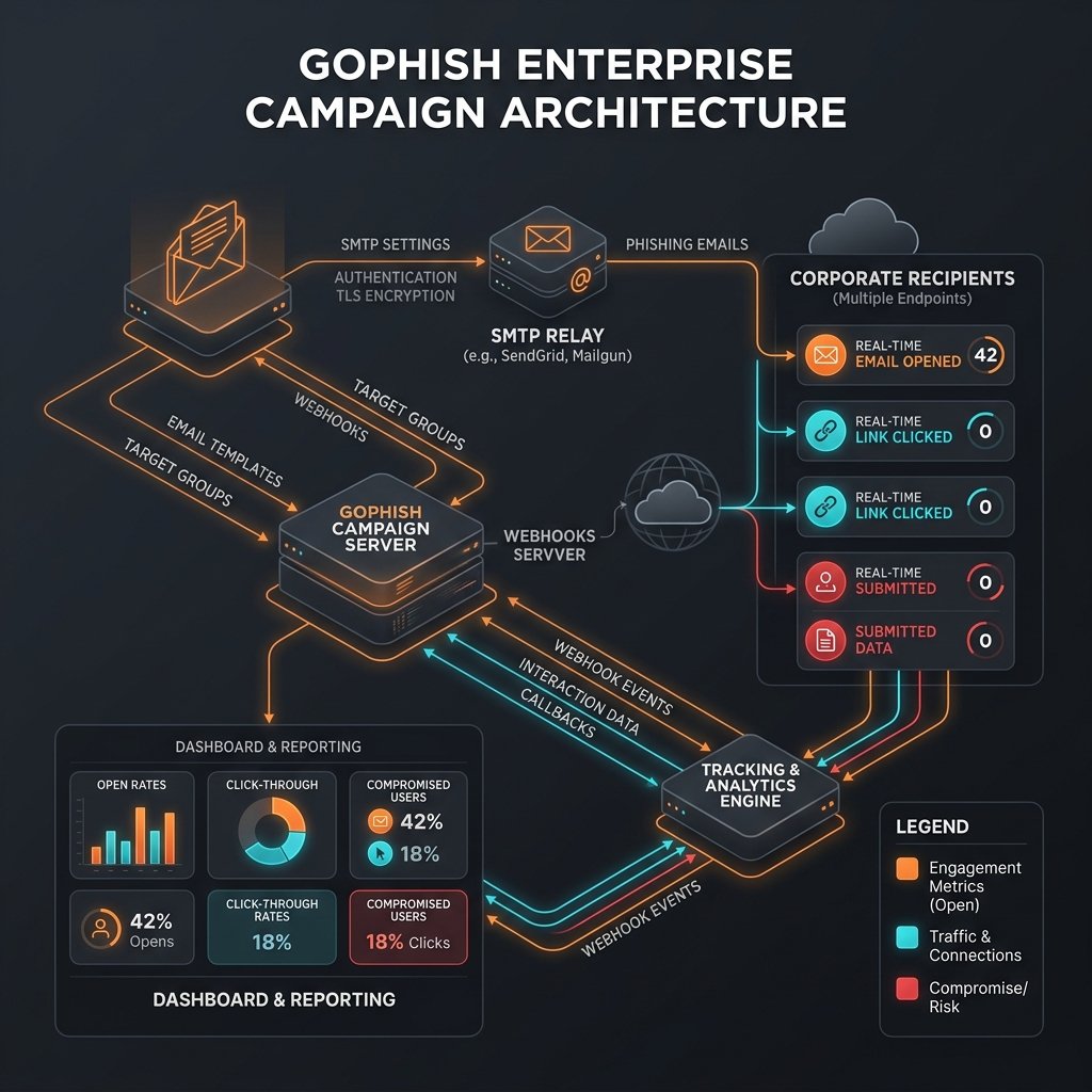 Gophish Campaign Architecture and Email Delivery Flow