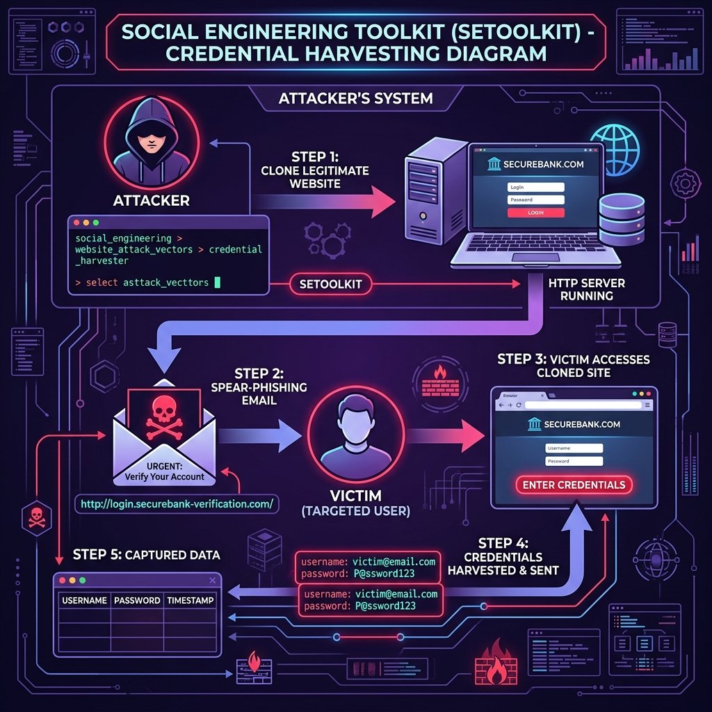 SEToolkit Credential Harvesting and Mass Mailer Campaign Flow